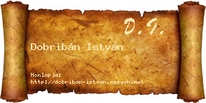 Dobribán István névjegykártya