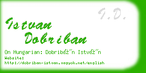 istvan dobriban business card